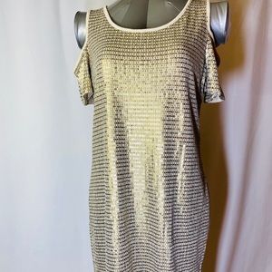 NWOT Chico’s Gold Sequin Dress size 0 (fits as 6)